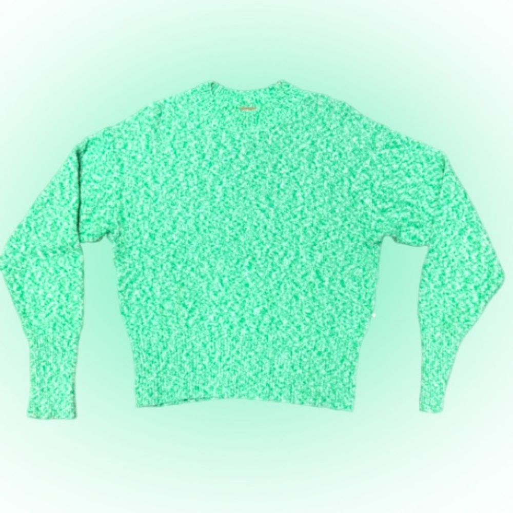 HUGO BOSS Bright Green & White Flecked Sweater Size Small Pre-Owned